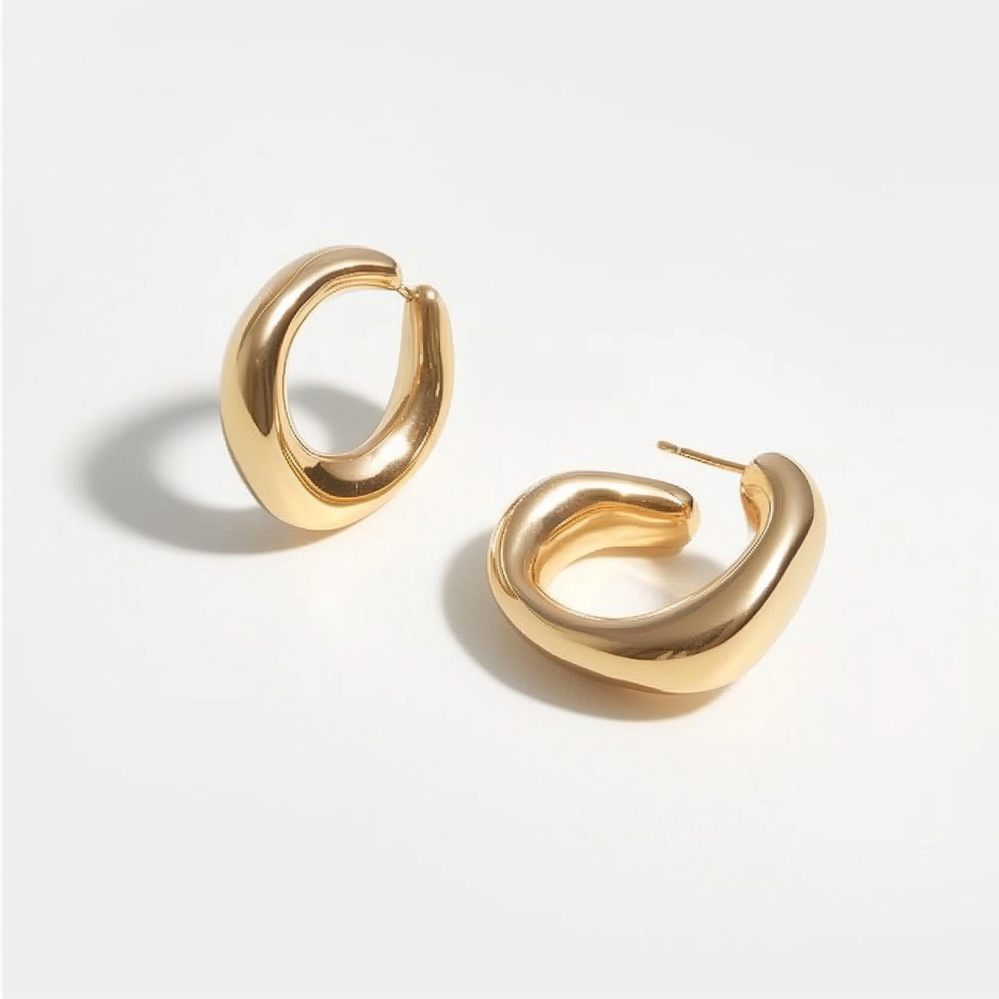 Contemporary hoop earrings